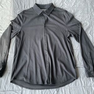 Calvin Klein Breathable Long Sleeve Button Down | Large | Black